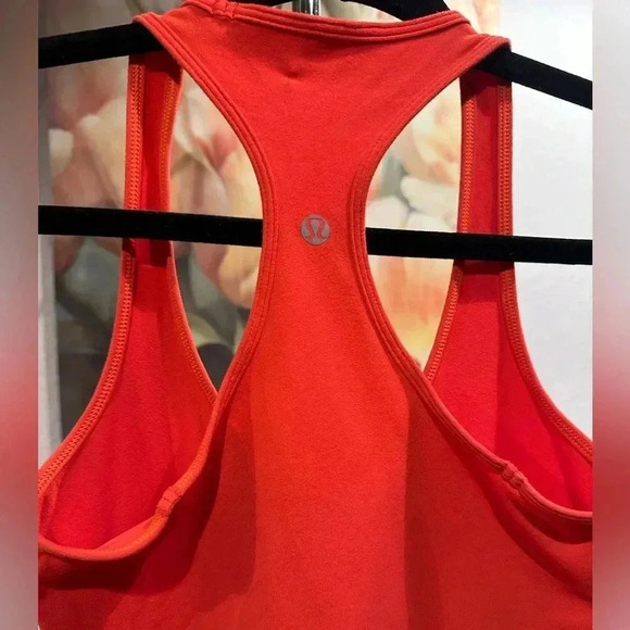 Lululemon Athletica orange tank tops size 4 - Picture 4 of 5